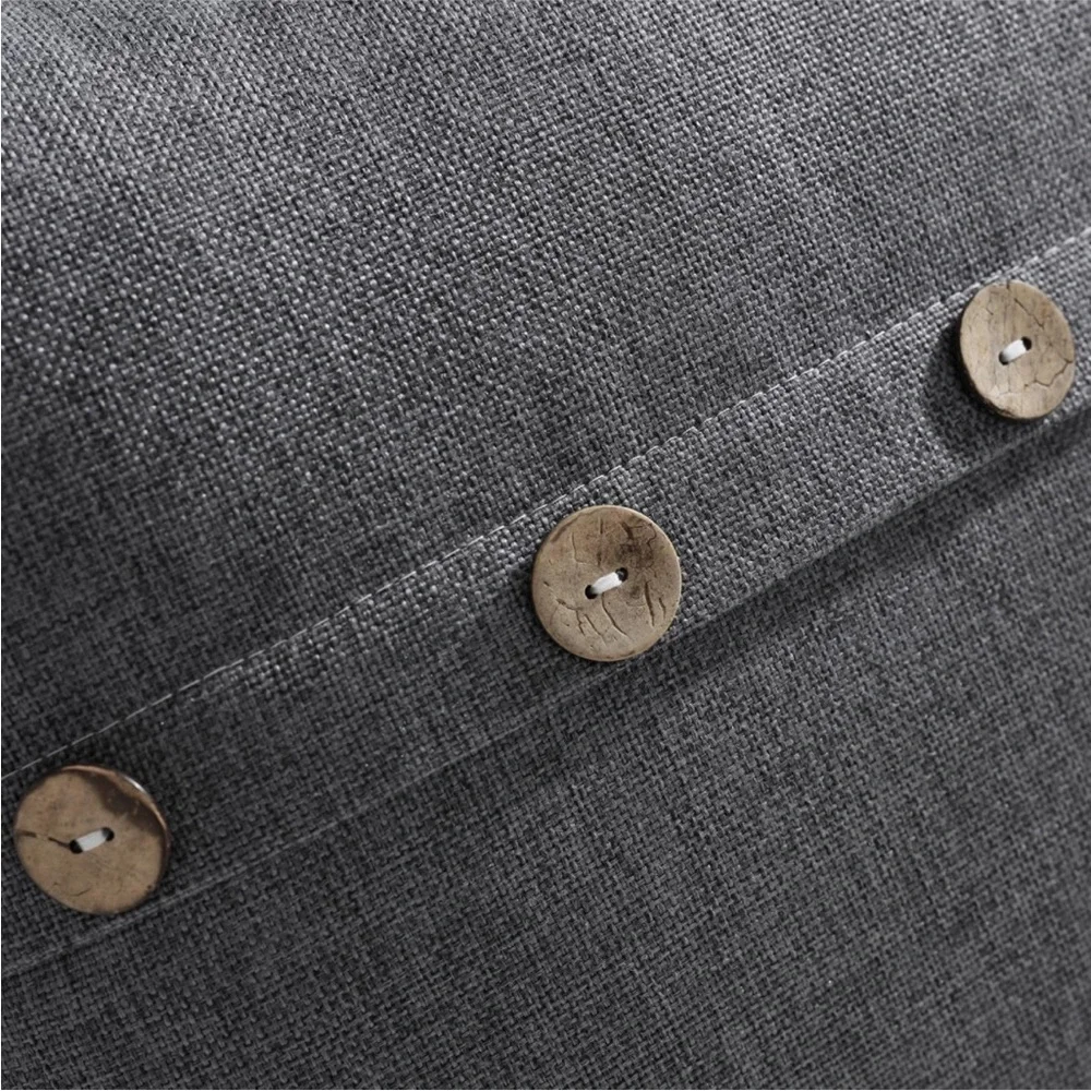 Farmhouse Mid Century Modern Bohemian Decorative Grey Linen Pillow Case Cover